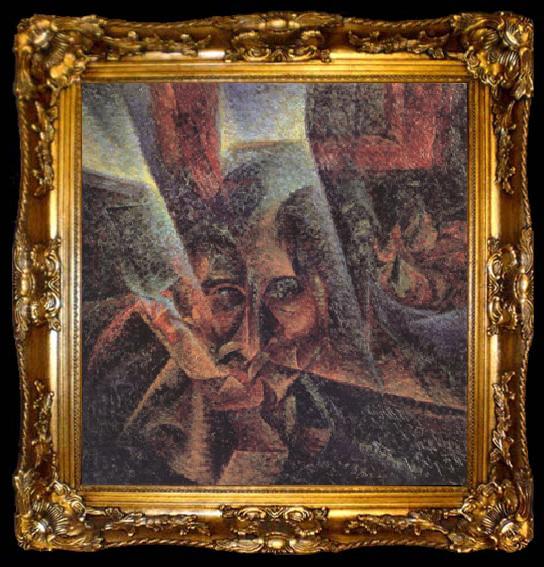 framed  Umberto Boccioni Head Light Surroundings (nn03), ta009-2
